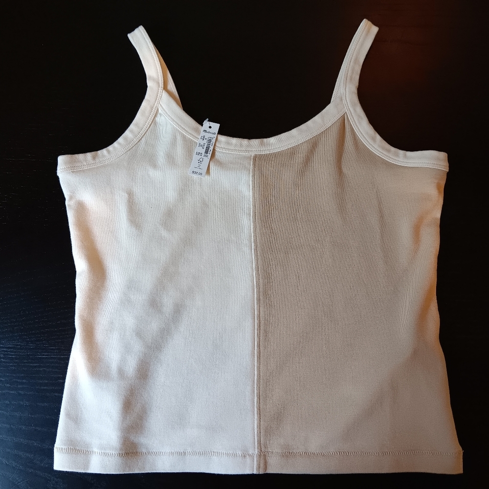 NWT Madewell Cream & Beige Soft Tank